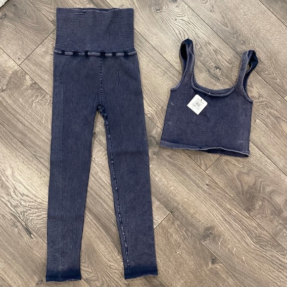 Free People Pants - NEW Free People Ribbed Active Set